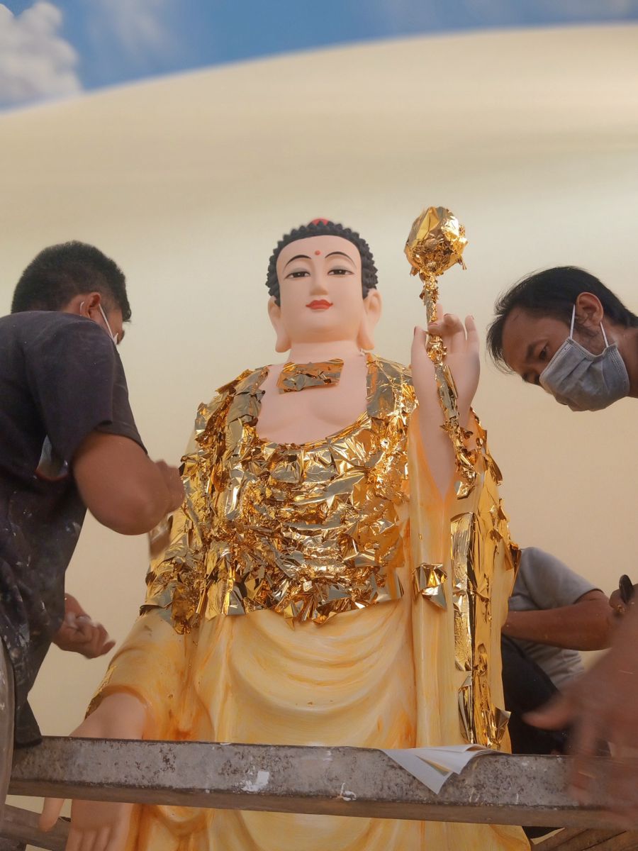 Đắp tượng Phật trực tiếp