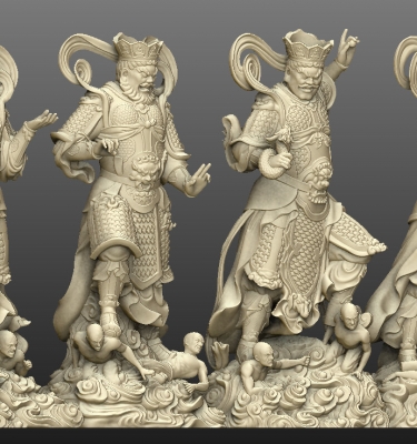 Sản xuất tượng tứ đại thiên vương xi măng