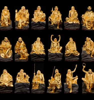 Tượng Thập Bát La Hán xi măng cao cấp, tinh xảo