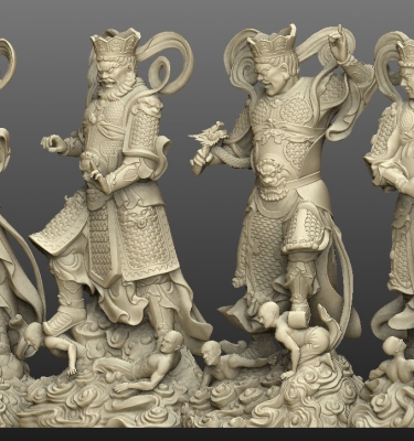 Cơ sở tượng Tứ Đại Thiên Vương xi măng giá rẻ