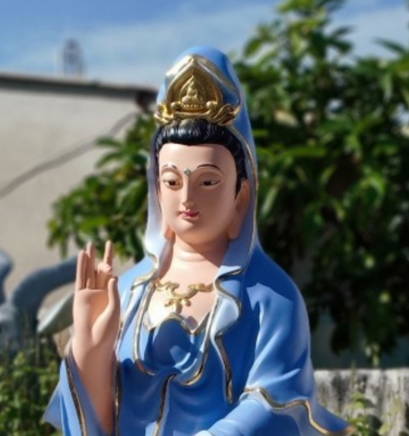 Tượng Phật Quan Âm 1,2 Mét Y Áo Xanh