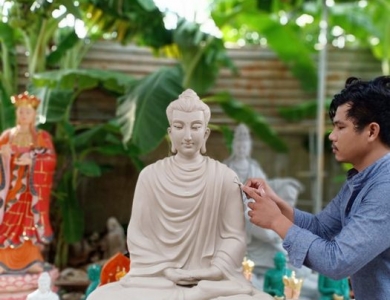 Tượng Phật Điển Thảo Chuyên Điêu Khắc Tượng Phật Tỉ Mỉ Tinh Tế