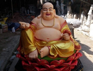 Tượng Phật Di Lặc Bằng Xi Măng Chế Tác Chuyên Nghiệp Và Bắt Mắt