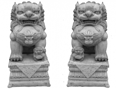 Cách đặt tượng Voi, Sư Tử bằng xi măng trước cổng nhà để trấn trạch