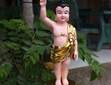Tượng Phật Đản Sanh nhỏ composite, xi măng – Báo giá mới nhất