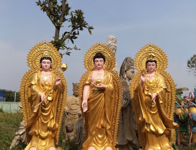 Bộ tượng Tây Phương Tam Thánh composite giá hợp lý, chất lượng cao