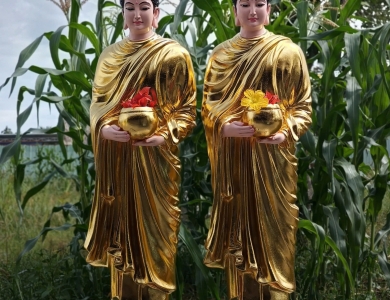 Nhận sản xuất tượng Thích Ca khất thực chi tiết rõ nét