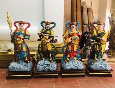 Tượng Tứ Đại Thiên Vương xi măng - Mang đến sự may mắn và thịnh vượng