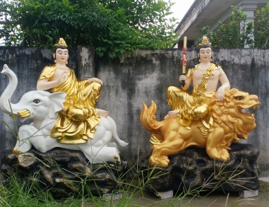 Cung cấp tượng văn thù phổ hiền cưỡi linh thú đẹp và chất lượng