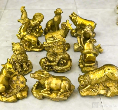 Những mẫu tượng 12 con giáp bằng xi măng giả đồng sang trọng