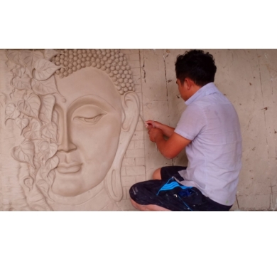 Phù điêu chân dung phật