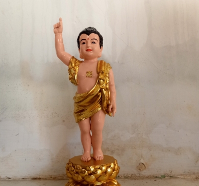 Đặc điểm tạo hình chuẩn của tượng Đức Phật Đản Sanh