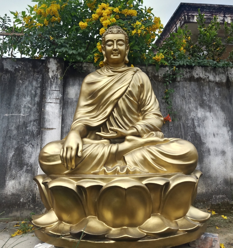 Tượng Phật thích ca giác vàng.