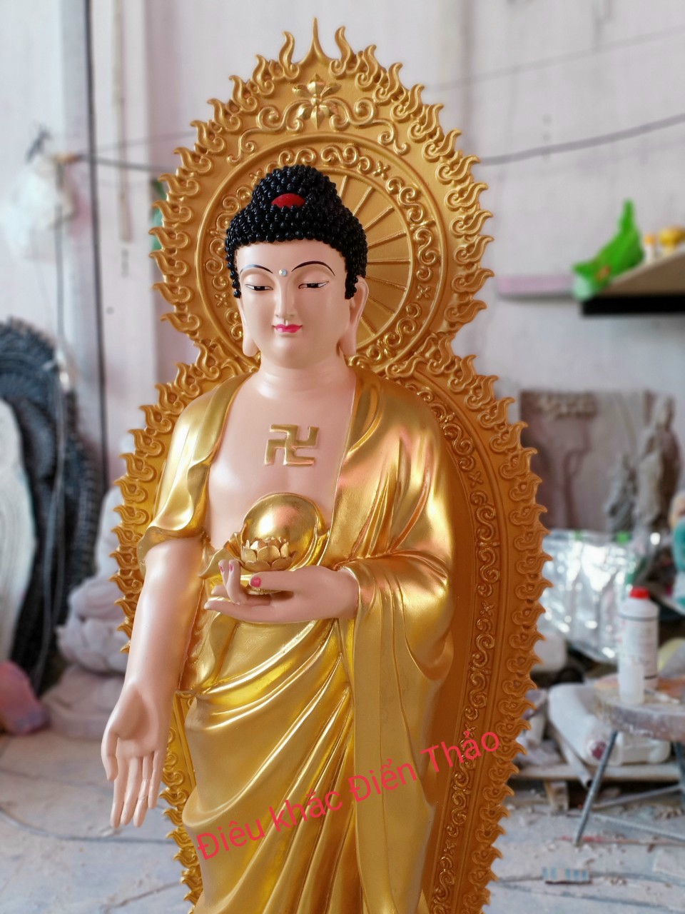 tượng a di da xi măng giá rẻ