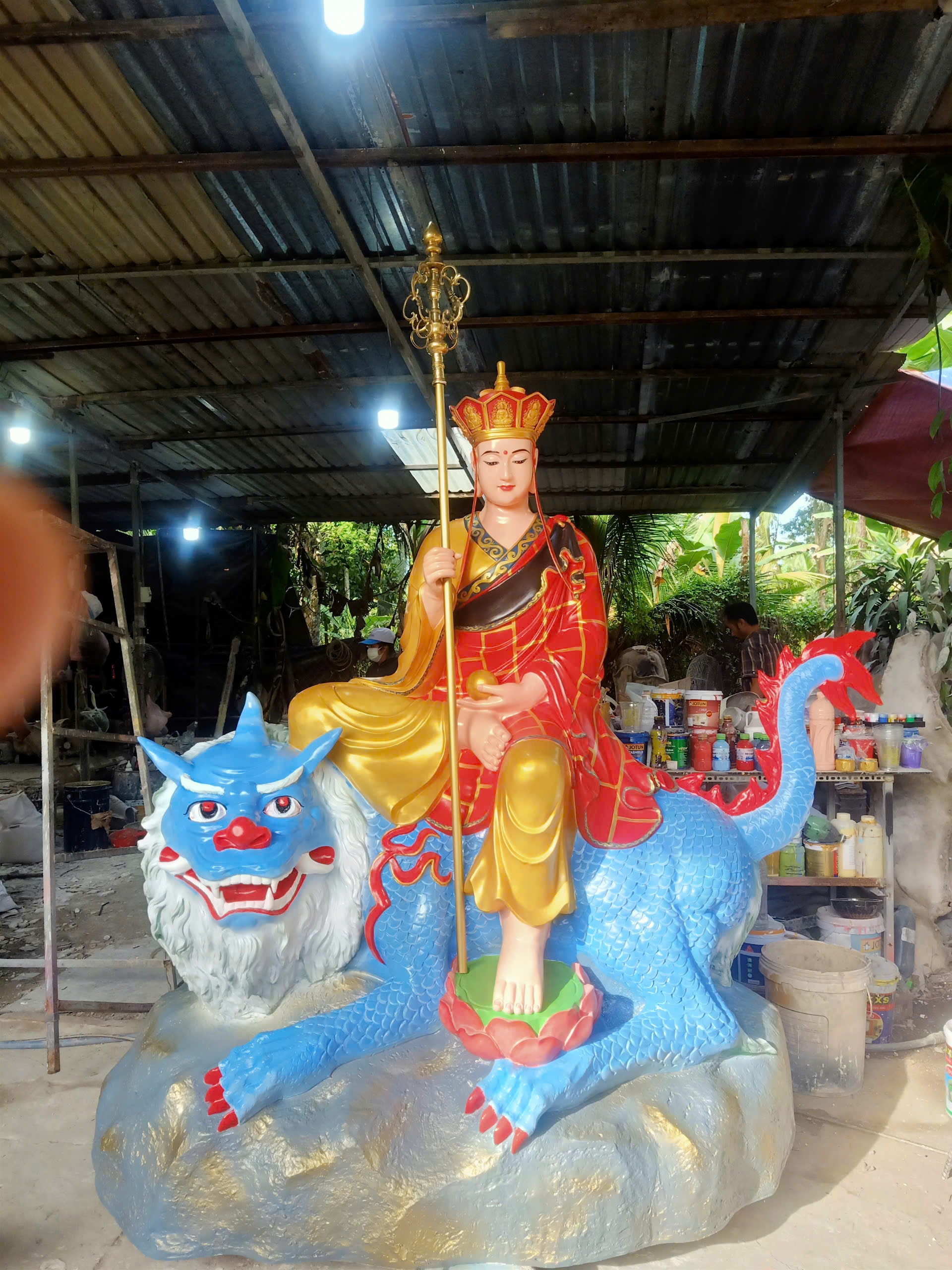 tượng địa tạng vương bồ tát bằng composite