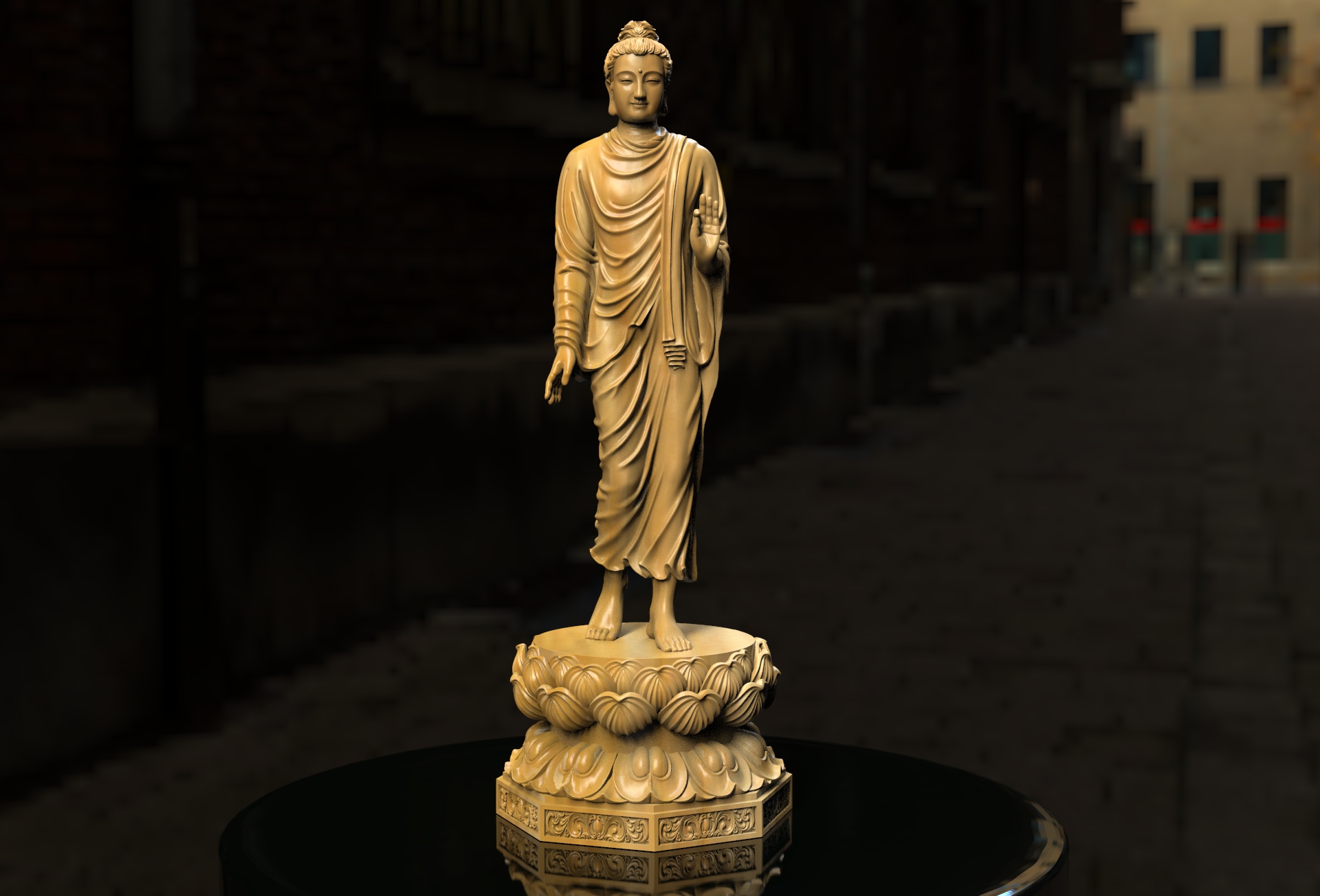 Tượng Phật bổn sư đứng