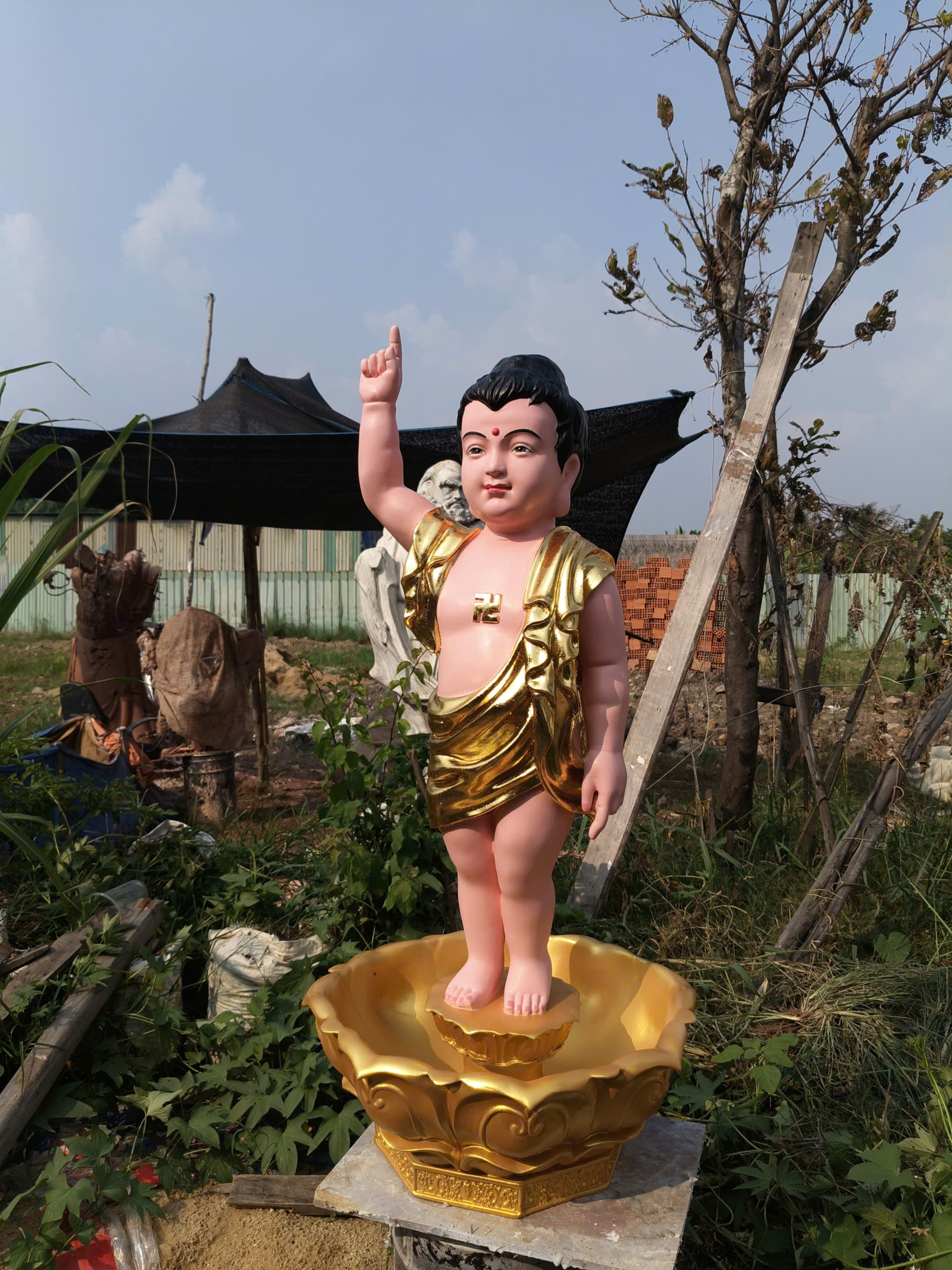 tượng phật đản sanh composite