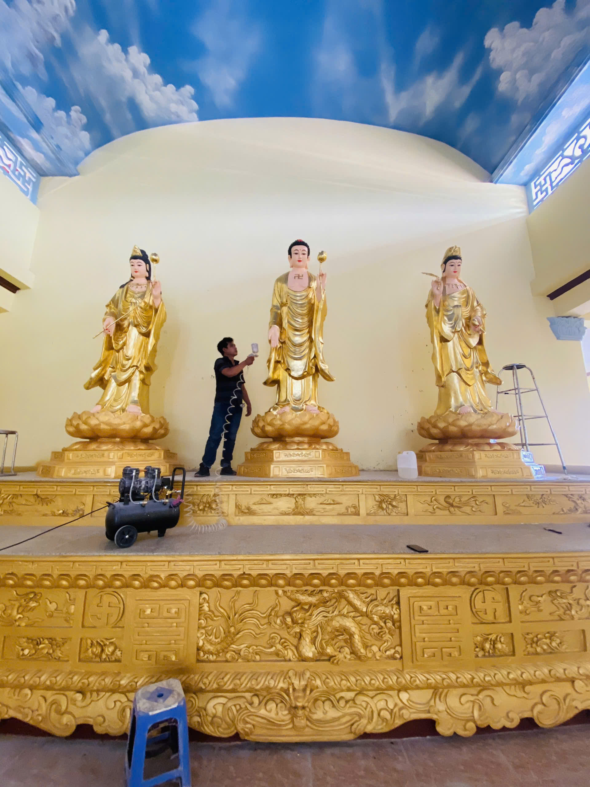 tượng Phật xi măng cho chùa