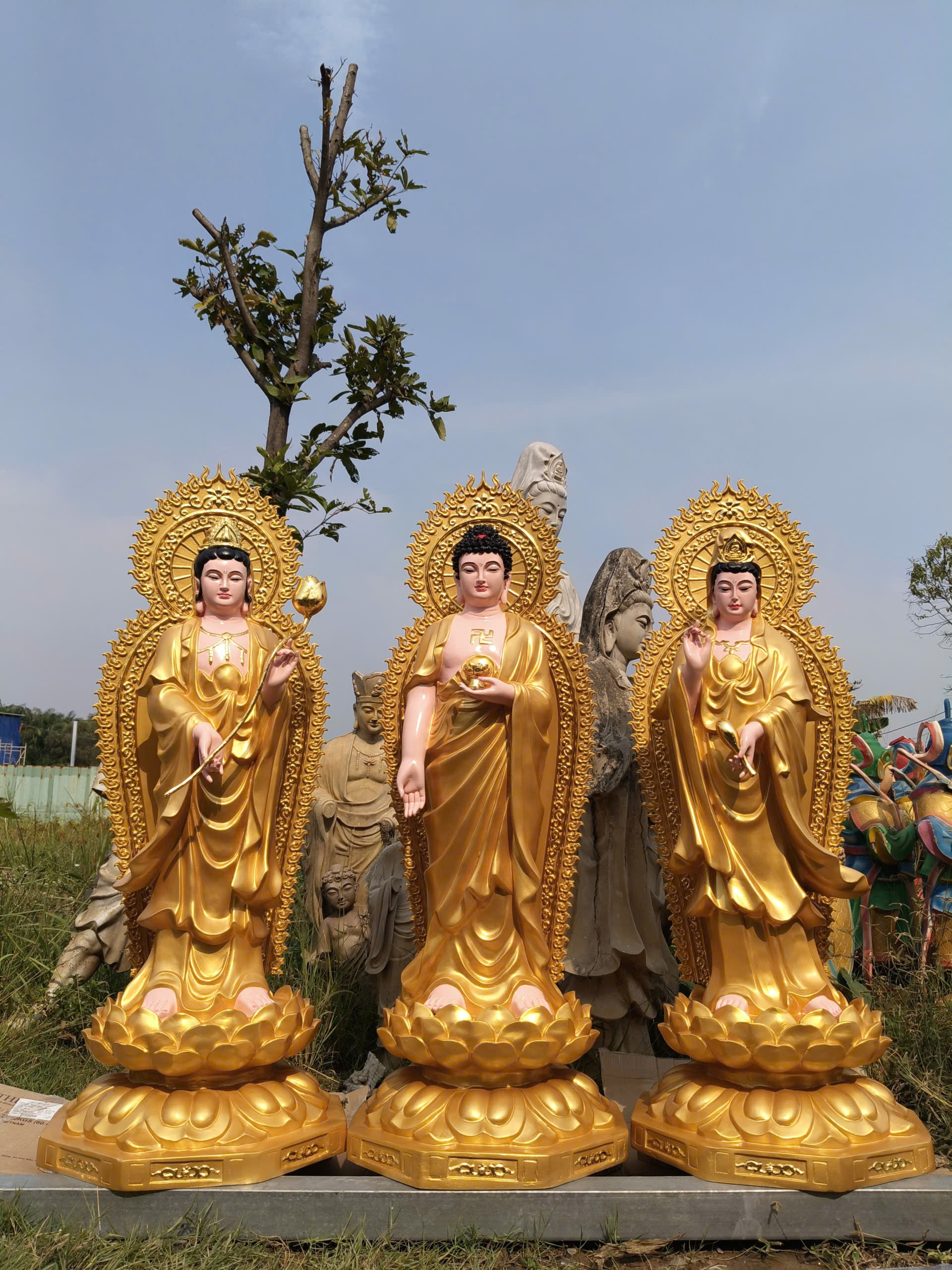 Tượng Tây Phương Tam Thánh composite