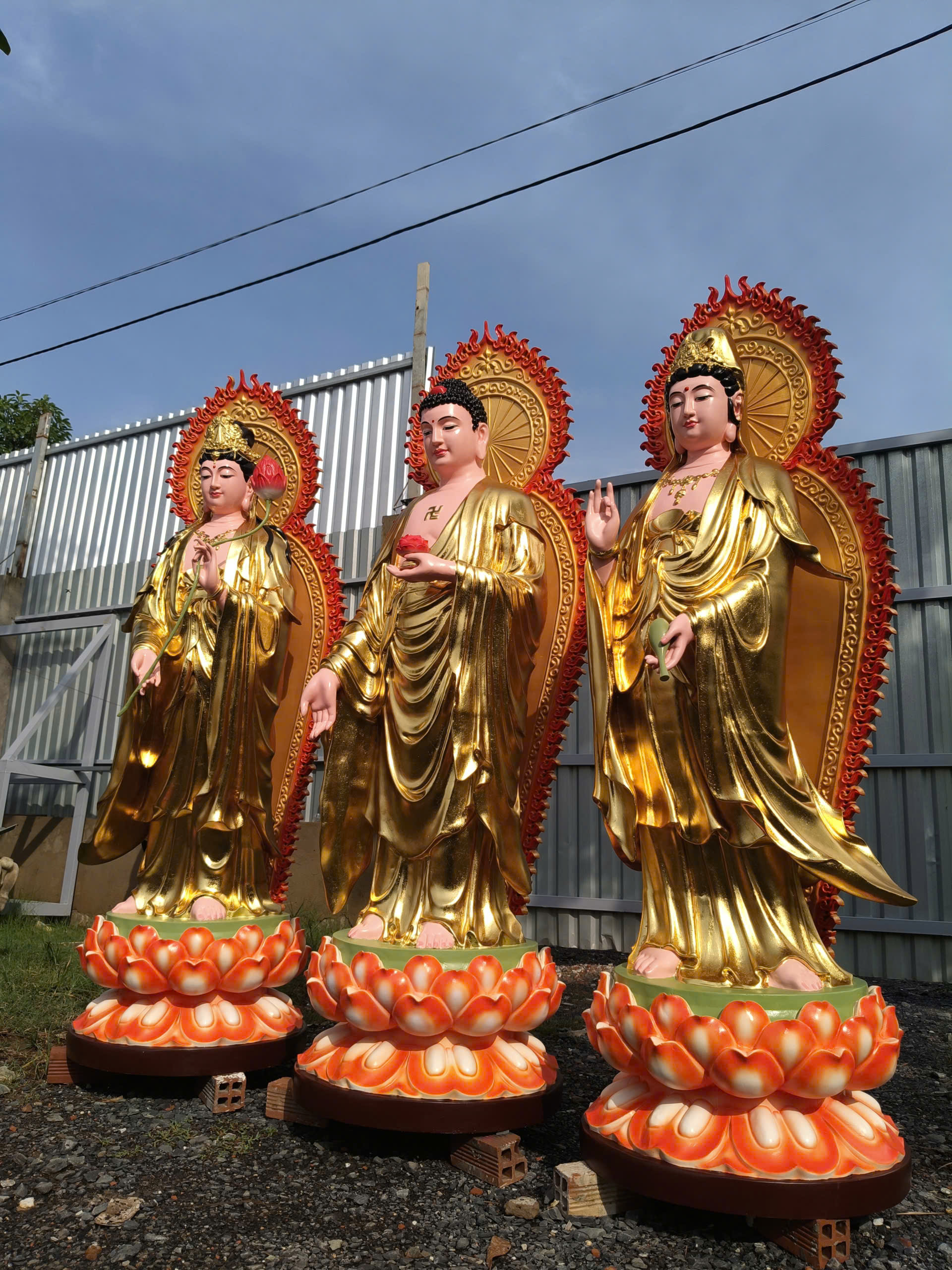 Tượng Tây Phương Tam Thánh composite