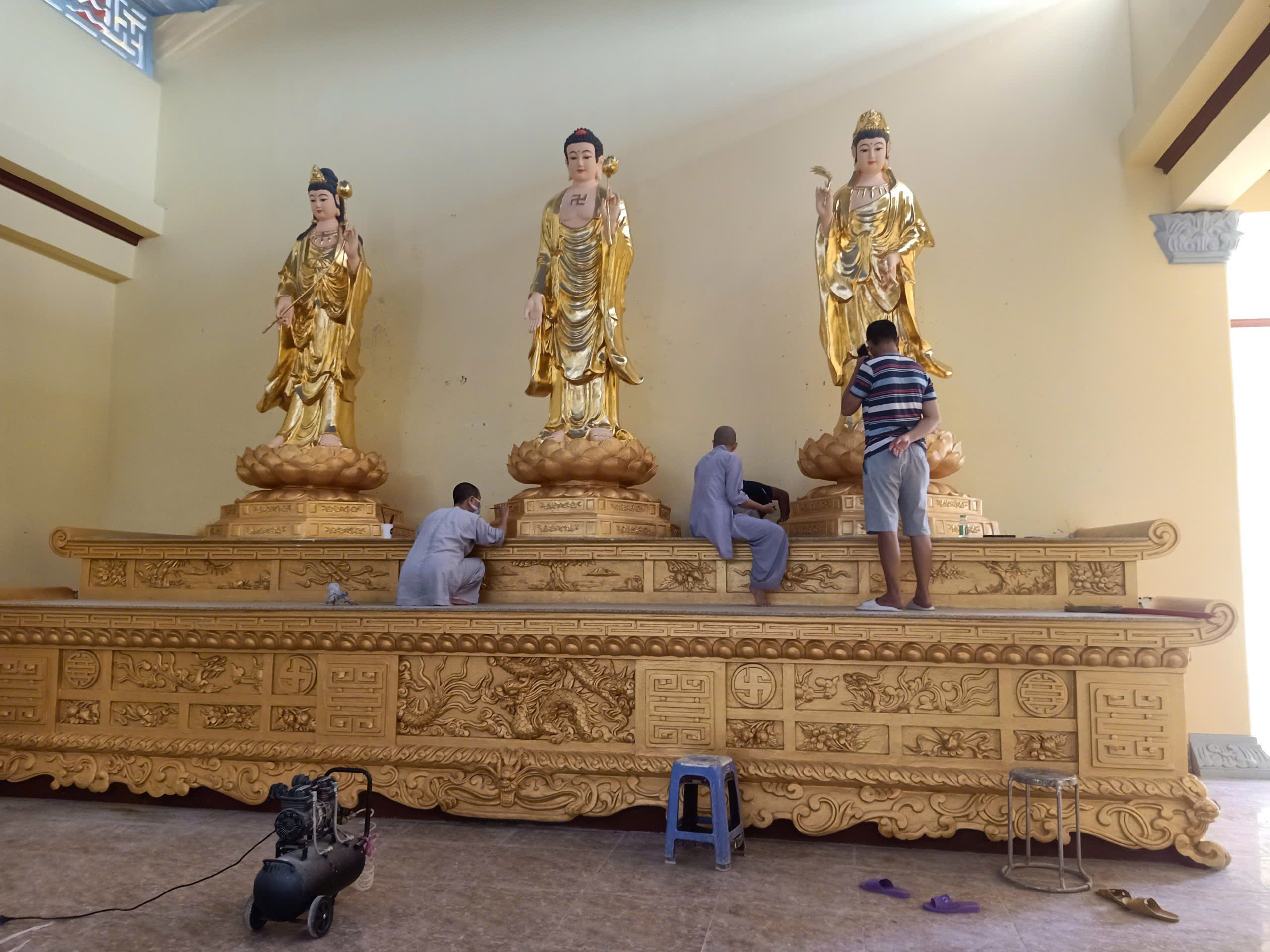 Tượng Tây Phương Tam Thánh composite