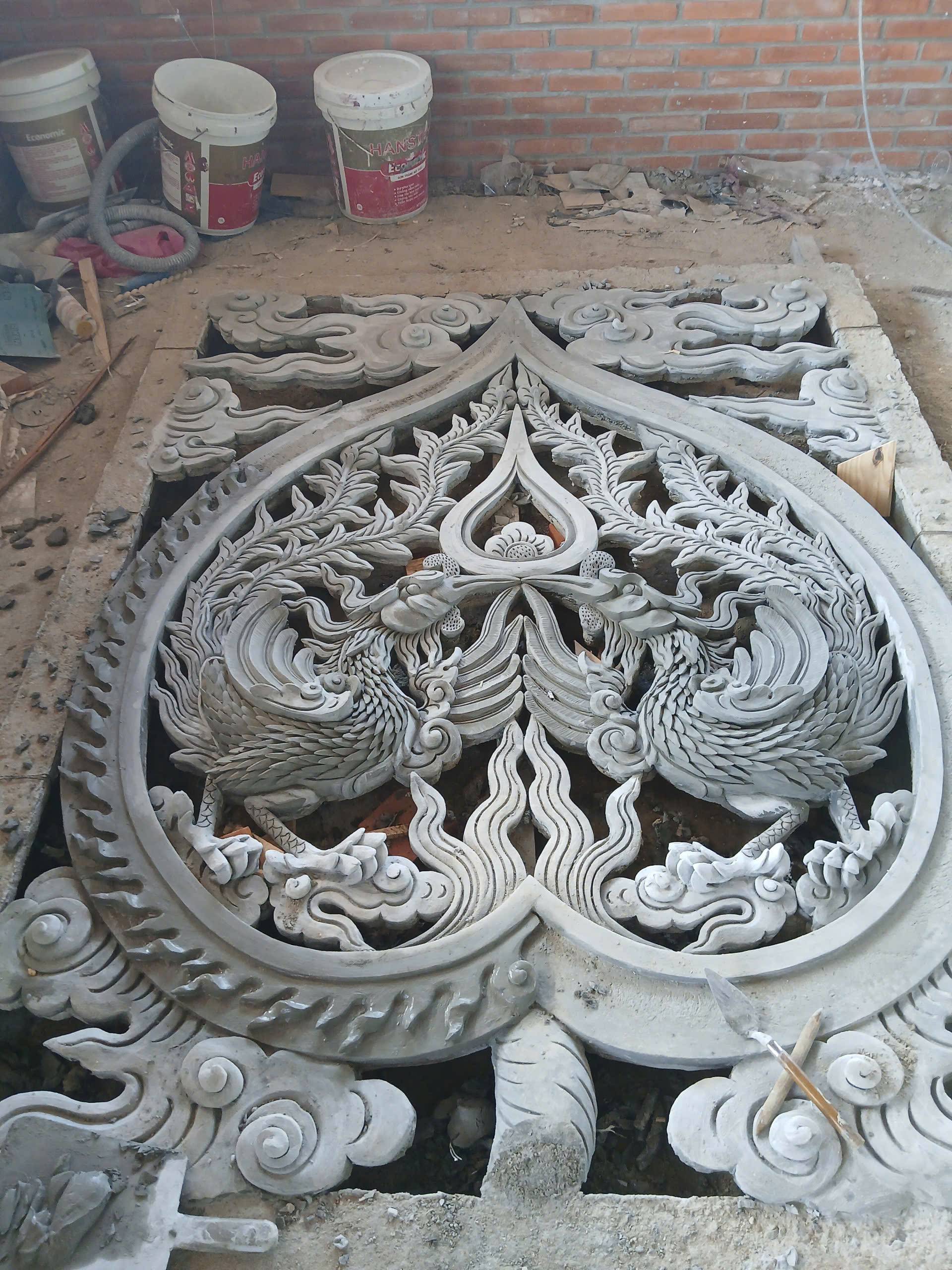 điêu khắc hoa văn lăng mộ
