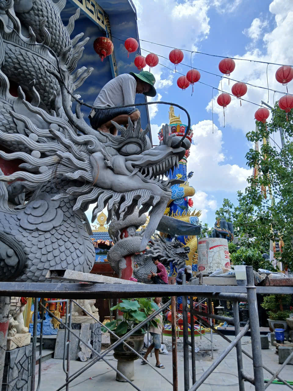 điêu khắc hoa văn trang trí đình chùa