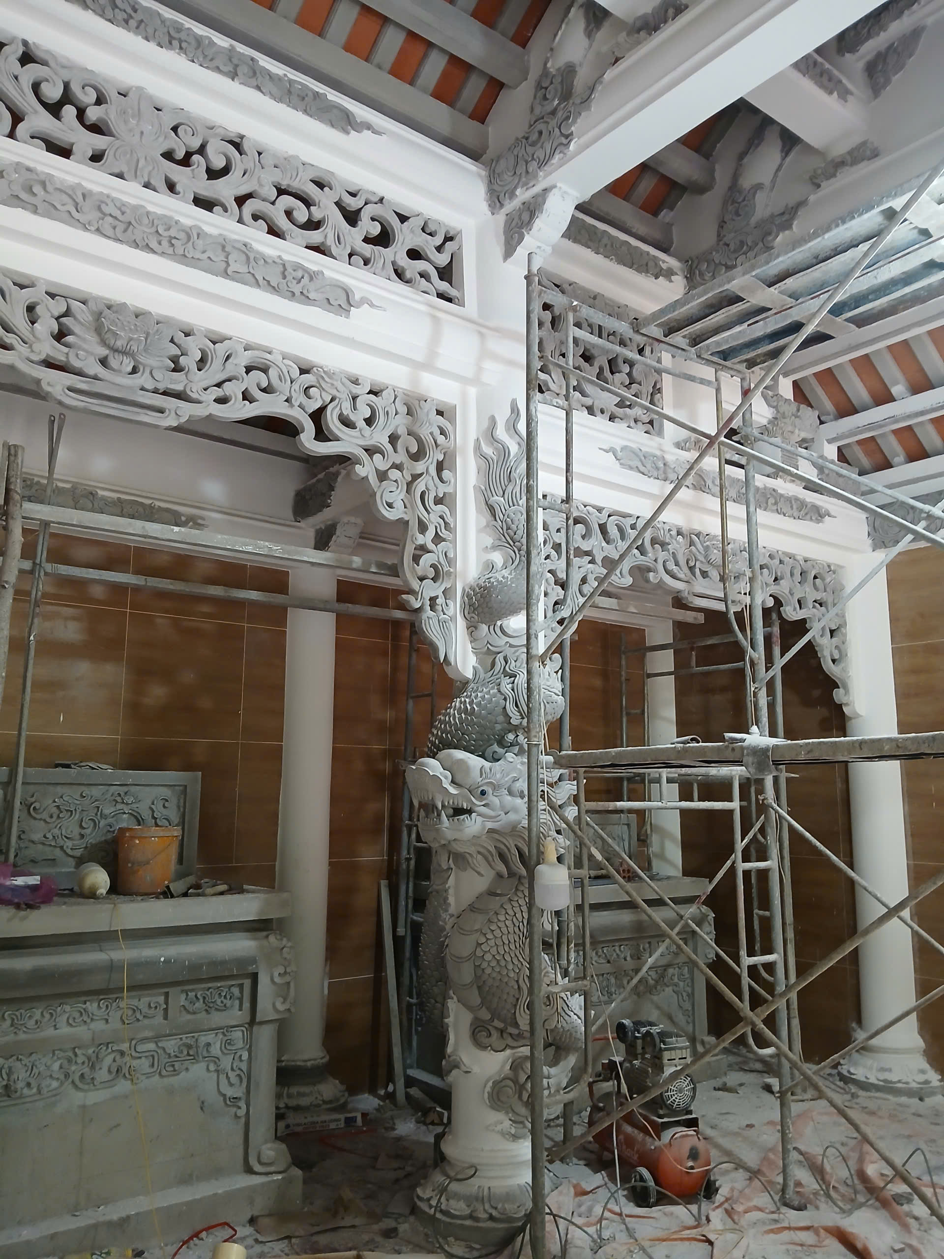 điêu khắc hoa văn trang trí đình chùa