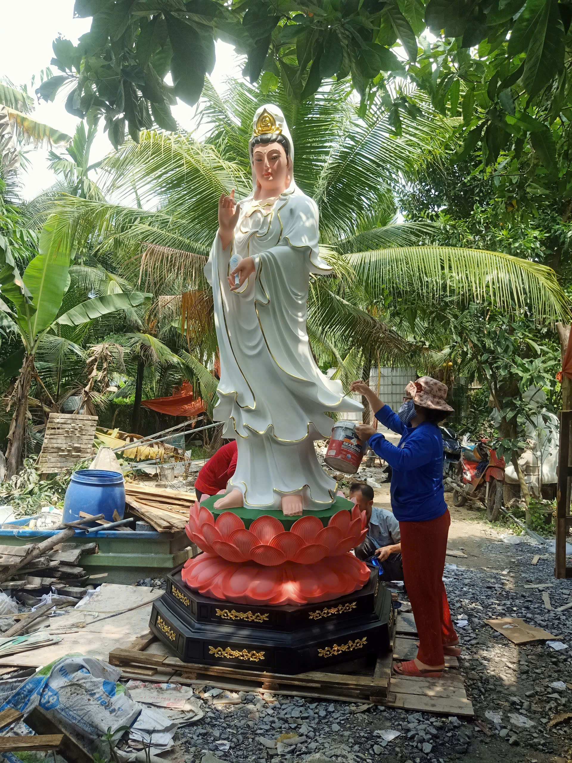 thi công tượng phật