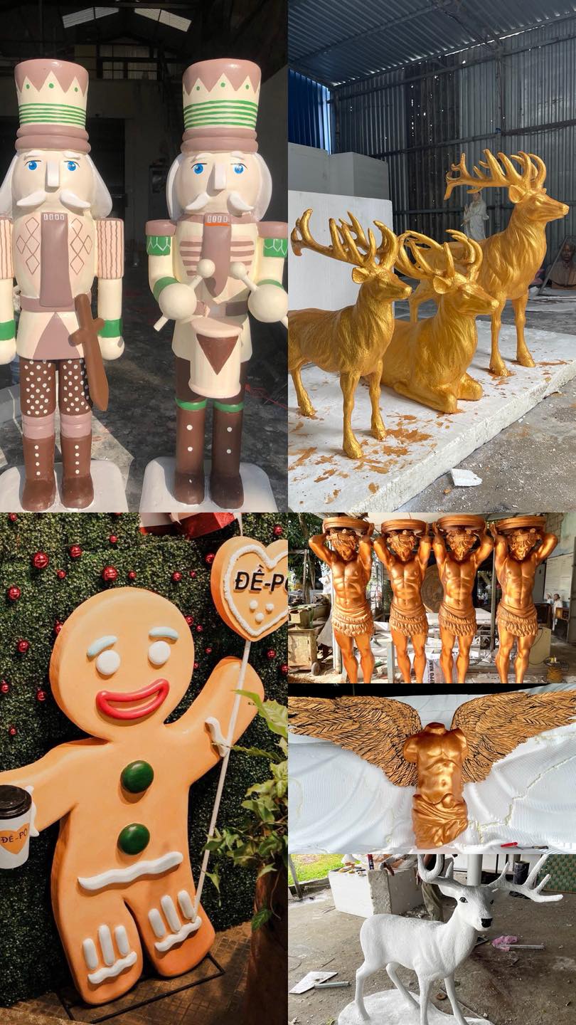 mút xốp trang trí noel