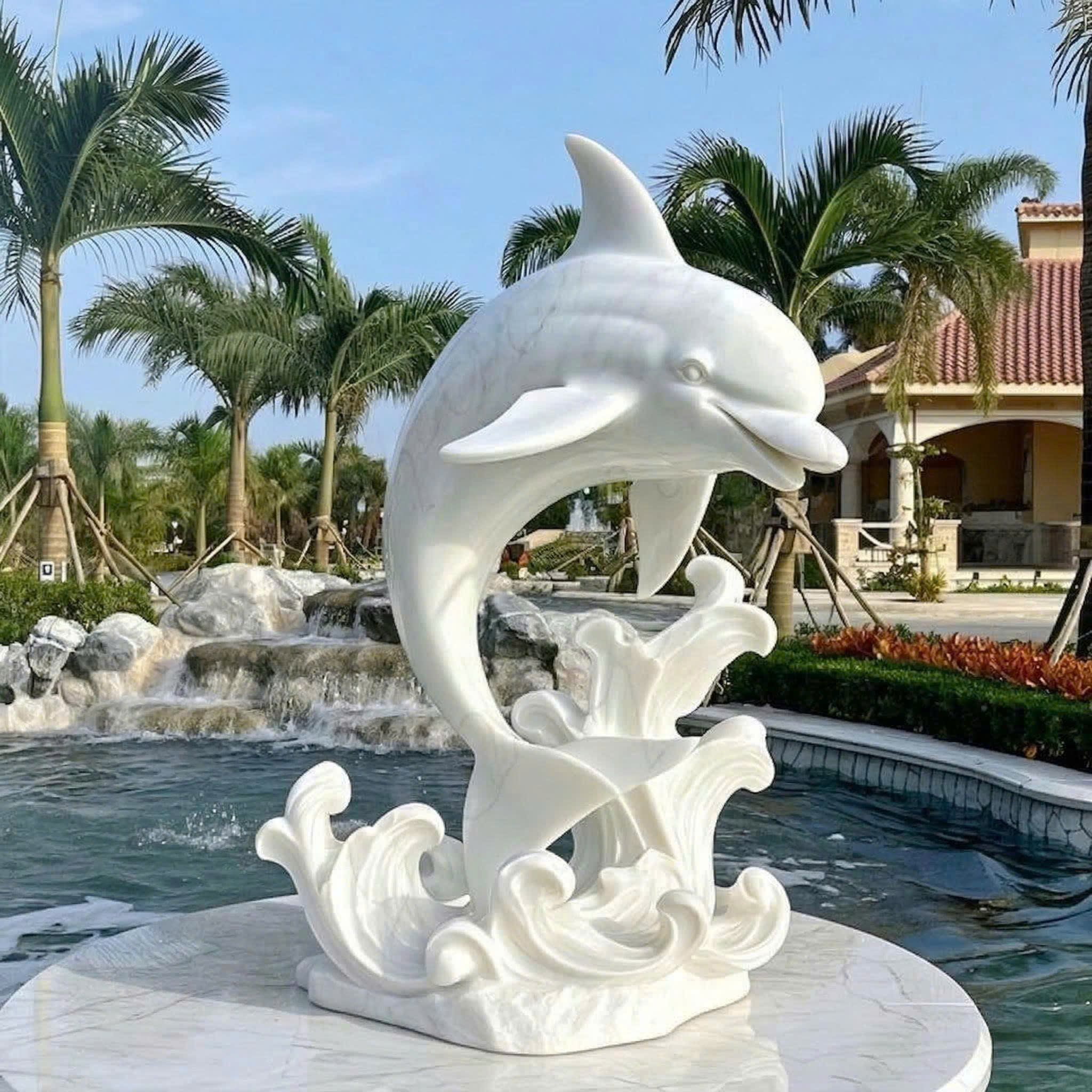 tượng composite trang trí hồ bơi