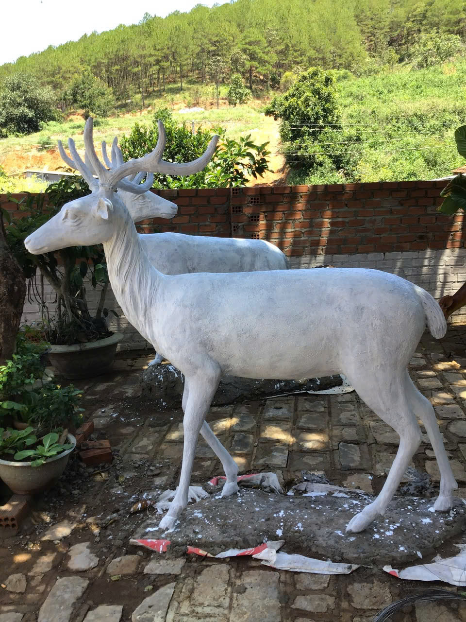 tượng thú xi măng trang trí